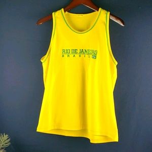 Brazilian Yellow Tank Top Size M, Rio De Janeiro